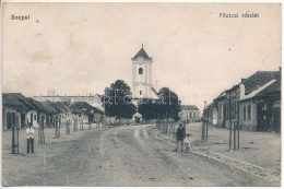 T2/T3 1914 Szepsi, Abaújszepsi, Moldava Nad Bodvou; Fő Utca, Templom. Davidovics Emil Kiadása / Main Street, Church (EK) - Ohne Zuordnung