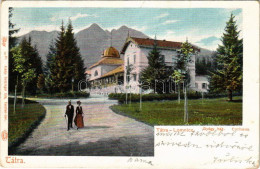 T2/T3 1902 Tátralomnic, Tatranská Lomnica (Magas-Tátra, Vysoké Tatry); Gyógyház. Feitzinger Ede 79 Bt. Auto-Chrom / Curh - Ohne Zuordnung