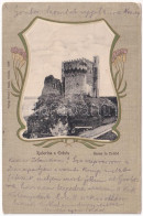 T2/T3 1904 Erdőd, Erdut; Rusevina U Erdutu / Ruine In Erdőd / Várromok. Selzer I Rank Art Nouveau, Floral, Litho (EK) - Zonder Classificatie