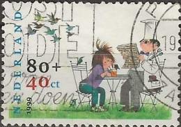 NETHERLANDS 1999 Child Welfare. Characters Created By Fiep Westendorp - 80c.+40c. - Otje Drinking Through Straw AVU - Oblitérés