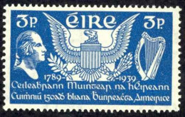 Ireland Sc# 104 MH 1939 3p Deep Blue US Constitution 150th - Neufs