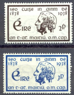 Ireland Sc# 101-102 MNH 1938 Temperance Crusade 100th - Unused Stamps