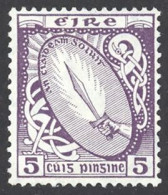 Ireland Sc# 72 Mint No Gum 1922-1923 5p Sword Of Light - Ongebruikt