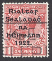 Ireland Sc# 40 Used (a) 15¾X16 1922 1p Alex. Thom Overprint - Oblitérés