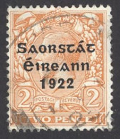 Ireland Sc# 47 Used 15X8½ 1922-1923 2p Overprint - Usati