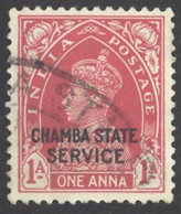India Chamba Sc# O51 Used 1938 1a King George VI Official - Chamba