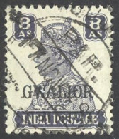 India Gwalior Sc# 110 Used 1942-1949 8a Overprint King George VI - Gwalior