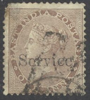 India Sc# O7 Used 1866 1a Queen Victoria Official - Dienstmarken