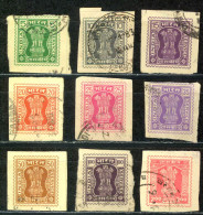 India Sc# O189-O197 Used 1981 Official - Timbres De Service