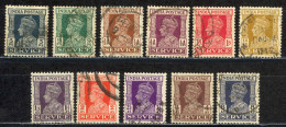 India Sc# O105-O112 Used 1939-1943 KGVI Officials - Francobolli Di Servizio