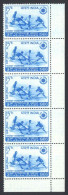 India Sc# 443 MNH Strip/5 1966 Hockey - Ongebruikt