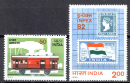 India Sc# 1005-1006 MNH 1982 INPEX '82 - Nuevos