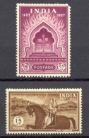 India Sc# 289-290 MH 1957 Indian Mutiny 100th - Nuevos