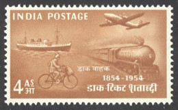 India Sc# 250 MH 1954 4a Mail Transport - Neufs