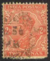 India Sc# 127 Used 1932 4a KGV Olive Green - 1911-35 King George V