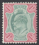 India Sc# 70 MH (b) 1902-1909 1r King Edward VII - 1902-11  Edward VII