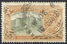 India Sc# 129 Used 1931 ½a KGV Scenes - 1911-35  George V