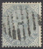 India Sc# 35 Used (a) 1874 1r Queen Victoria  - 1858-79 Compagnia Delle Indie E Regno Della Regina