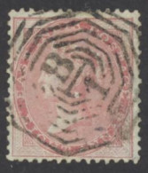 India Sc# 18 Used 1855-1864 8a Rose Queen Victoria  - 1858-79 Kolonie Van De Kroon