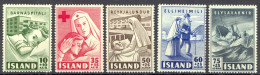 Iceland Sc# B7-B11 MH 1949 Semi-Postals - Nuovi