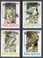 Iceland Sc# 762-765 MH 1992 Falco Rusticolus - Unused Stamps