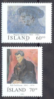 Iceland Sc# 743-744 MH 1991 Portraits - Unused Stamps