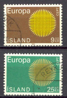 Iceland Sc# 420-421 Used 1970 Europa - Neufs