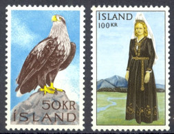 Iceland Sc# 378-379 MNH 1965-1966 White-tailed Sea Eagle & National Costume - Nuevos