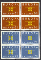 Iceland Sc# 357-358 MNH Block/4 1963 Europa - Neufs