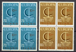 Iceland Sc# 384-385 MNH Block/4 1966 Europa - Neufs