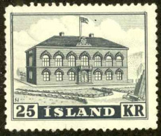 Iceland Sc# 273 MH 1952 25k Parliament Building - Nuevos