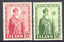 Iceland Sc# 269-270 MH (b) 1950 Jon Arason - Unused Stamps