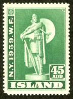 Iceland Sc# 215 MNH 1939 45a New York World's Fair - Ongebruikt