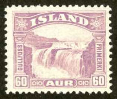 Iceland Sc# 173 MH 1932 60a Gullfoss (Golden Falls) - Ungebraucht