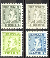 Iceland Sc# 195-198 MH 1935 Matthias Jochumsson - Unused Stamps