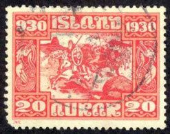 Iceland Sc# 157 Used 1930 20a Definitives - Usados