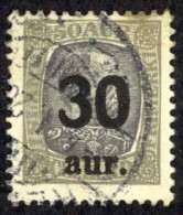 Iceland Sc# 137 Used 1925 30a Overprints - Oblitérés