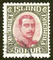 Iceland Sc# 125 Used 1920-1922 50a Christian X - Oblitérés