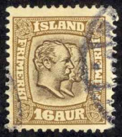 Iceland Sc# 78 Used 1907-1908 16a Brown Christian IX & Frederick VIII - Used Stamps