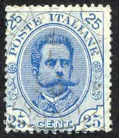 Italy Sc# 70 Used (a) 1891-1896 25c Blue King Humbert I - Oblitérés