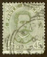 Italy Sc# 71 Used (a) 1895 45c Olive Green King Humbert I - Oblitérés