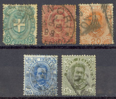 Italy Sc# 67-71 Used (a) 1891-1896 King Humbert I - Oblitérés