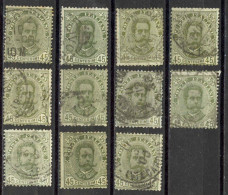 Italy Sc# 71 Used Lot/11 1891-1896 45c Olive Green King Humbert I - Oblitérés