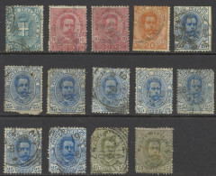 Italy Sc# 67-71 Used Lot/14 Assorted 1895 King Humbert I - Oblitérés