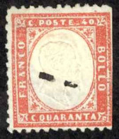 Italy Sc# 20 Used (a) 1862 40c Red King Victor Emmanuel II - Usados