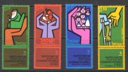 Israel Sc# 251-254 MNH W/tab 1964 12a-50a Designs (Ins., Mat., Large Family, WC) - Unused Stamps (with Tabs)