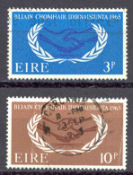 Ireland Sc# 202-203 Used 1965 International Cooperation Year - Usados