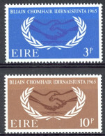 Ireland Sc# 202-203 MNH 1965 International Cooperation Year - Nuevos