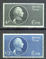 Ireland Sc# 192-193 Used (a) 1964 Wolfe Tone - Used Stamps