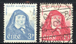 Ireland Sc# 167-168 Used 1958 Mother Mary Aikenhead - Usados